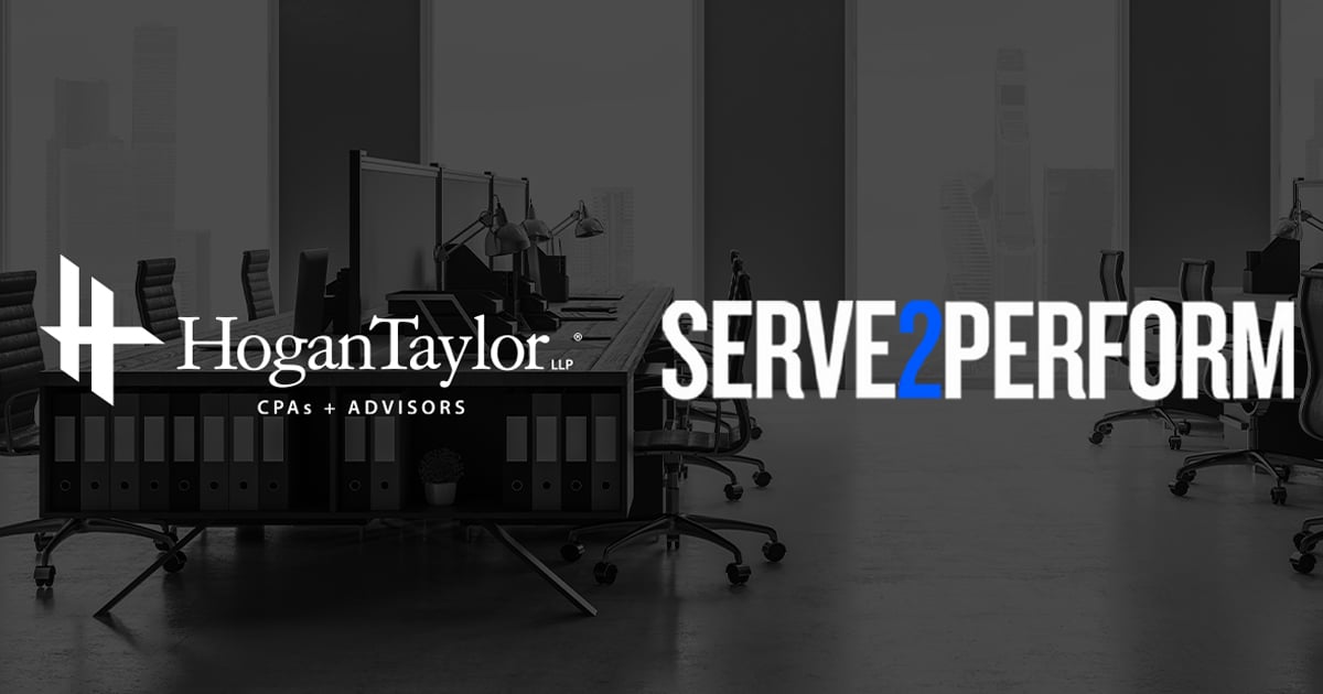 HoganTaylor and Serve2Perform logos