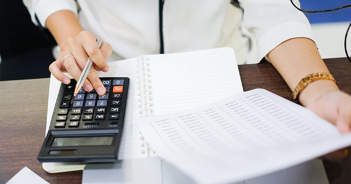 Calculator notebook and pen